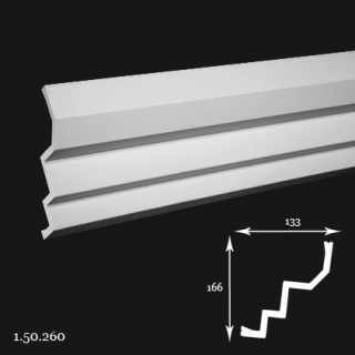 Listwa sufitowa 1.50.260 16,6x13,3x200cm Europlast