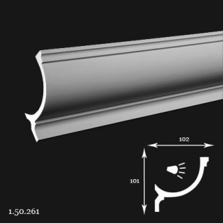 Listwa sufitowa 1.50.261 10,1x10,2x200cm Europlast