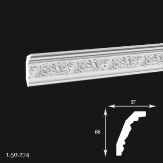 Listwa sufitowa 1.50.274 8,6x5,7x200cm Europlast