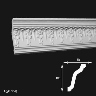Listwa sufitowa 1.50.279 10,3x8,1x200cm Europlast
