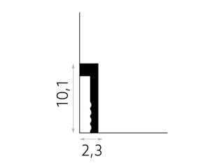 Listwa sufitowa MD006 10,1x2,3x200cm Mardom