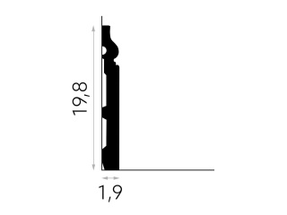 Listwa sufitowa MD020P 19,8x1,9x200cm Mardom