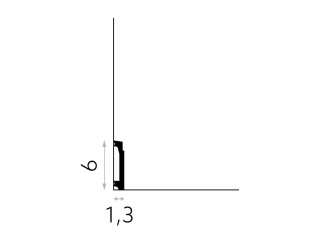 Listwa sufitowa MD027P 6x1,3x200cm Mardom