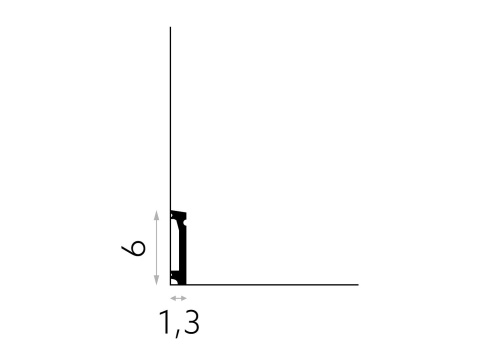 Listwa sufitowa MD028P 6x1,3x200cm Mardom