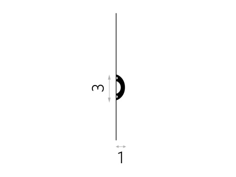 Listwa ścienna gładka MD031 200cm Mardom