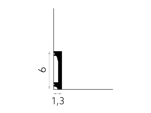 Listwa sufitowa MD032P 6x1,3x200cm Mardom