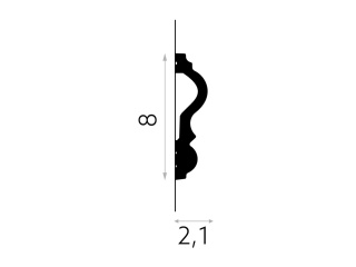 Listwa sufitowa MD338 8x2,1x200cm Mardom