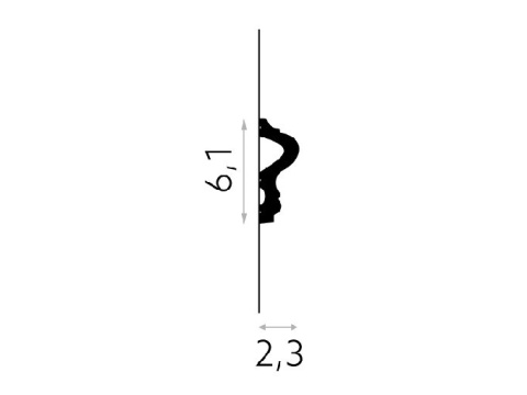 Listwa sufitowa MD346 6,1x2,3x200cm Mardom