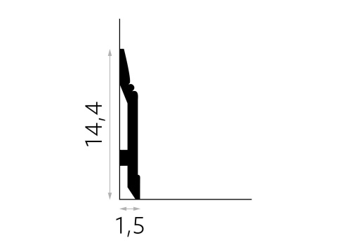 Listwa przypodłogowa MD361 14,4x1,5x200cm Mardom