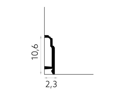 Listwa sufitowa MD363 10,6x2,3x200cm Mardom