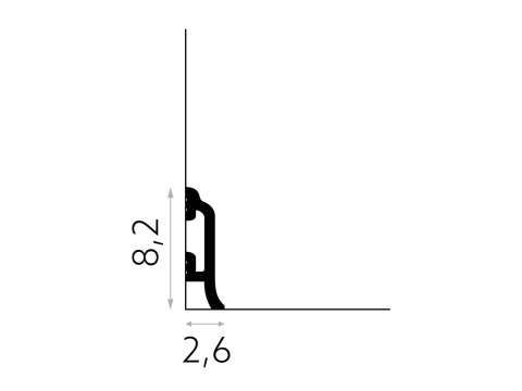 Listwa sufitowa MD8300 8,2x2,6x200cm Mardom