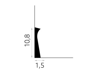 Listwa przypodłogowa QS004 12x1,5x200cm Mardom
