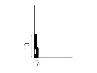 Listwa przypodłogowa QS009 9,7x1,8x200cm Mardom