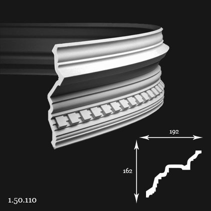 Listwa sufitowa elastyczna 1.50.110F 16,2x19,2x200cm Europlast