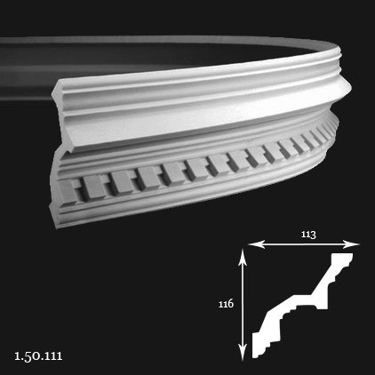 Listwa sufitowa elastyczna 1.50.111F 11,6x11,3x200cm Europlast