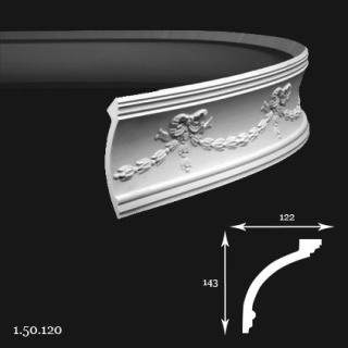 Listwa sufitowa elastyczna 1.50.120F 14,3x12,2x200cm Europlast