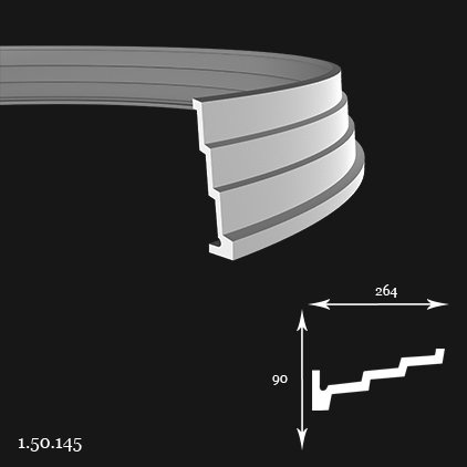 Listwa sufitowa elastyczna 1.50.145F 9x26,4x200cm Europlast