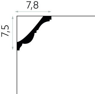 Listwa sufitowa zdobiona MDA008 7,5x7,8x200cm Mardom