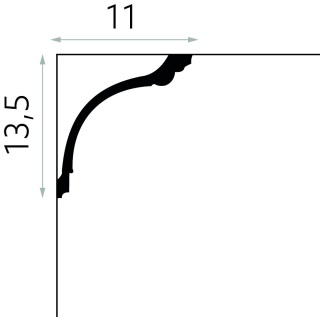 Listwa sufitowa zdobiona MDA040 13,5x11x200cm Mardom