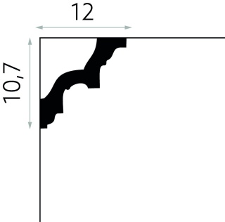 Listwa sufitowa zdobiona MDA046 10,7x12x200cm Mardom