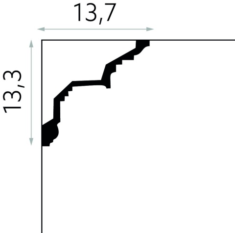 Listwa sufitowa zdobiona MDA067 13,3x13,7x200cm Mardom