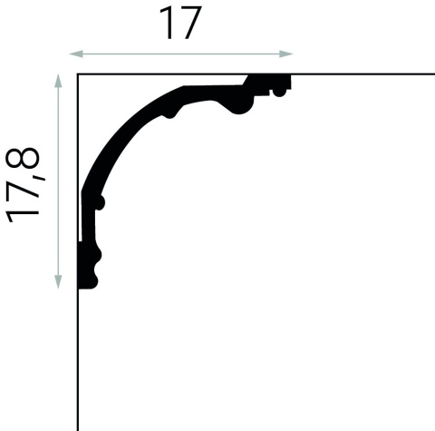 Listwa sufitowa zdobiona MDA109 17x17,8x200cm Mardom