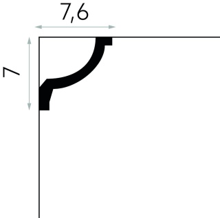 Listwa sufitowa zdobiona MDA121 7x7,6x200cm Mardom