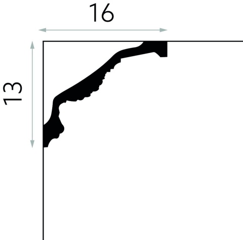Listwa sufitowa zdobiona MDA138 13x16x200cm Mardom