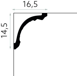Listwa sufitowa zdobiona MDA401 14,5x16,5x200cm Mardom