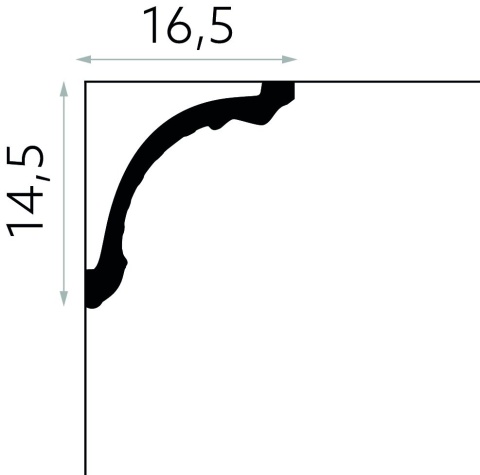 Listwa sufitowa zdobiona MDA401 14,5x16,5x200cm Mardom