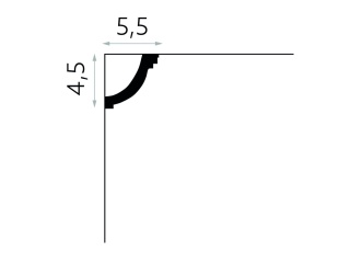 Listwa sufitowa gładka MDB063 4,5x5,5x200cm Mardom