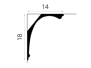 Listwa sufitowa gładka MDB103 18x14x200cm Mardom