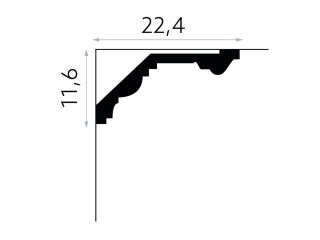 Listwa sufitowa gładka MDB121 11,6x22,4x200cm Mardom
