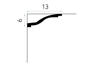 Listwa sufitowa gładka MDB127 6x13x200cm Mardom