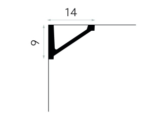 Listwa sufitowa gładka MDB131 9x14x200cm Mardom