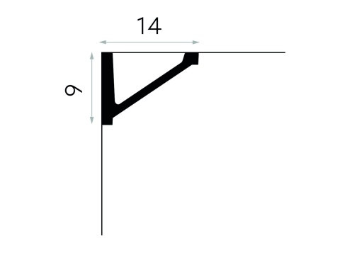 Listwa sufitowa gładka MDB131 9x14x200cm Mardom