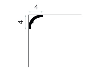 Listwa sufitowa gładka MDB136 4x4x200cm Mardom