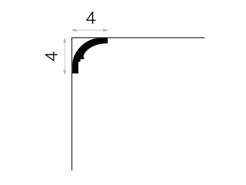 Listwa sufitowa gładka MDB136 4x4x200cm Mardom