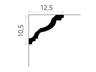 Listwa sufitowa gładka MDB158 10,5x12,5x200cm 10,5x12,5x200cm Mardom