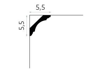 Listwa sufitowa gładka MDB167 5,5x5,5x200cm 5,5x5,5x200cm Mardom
