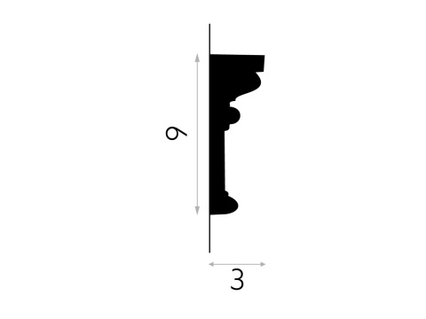 Listwa sufitowa zdobiona MDD305 9x3x200cm Mardom