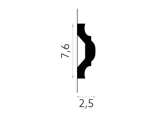 Listwa sufitowa zdobiona MDD351 7,6x2,5x200cm Mardom