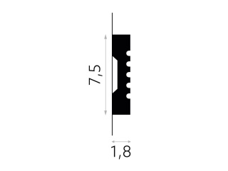 Listwa sufitowa zdobiona MDD412 7,5x1,8x200cm Mardom