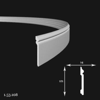 Listwa przypodłogowa 1.53.108 12,1x1,4x200cm Europlast