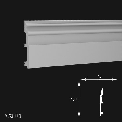 Listwa przypodłogowa 6.53.113 13x1,5x200cm Europlast