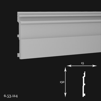 Listwa przypodłogowa 6.53.114 15x1,5x200cm Europlast