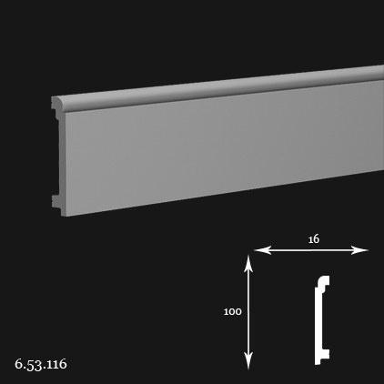 Listwa przypodłogowa 6.53.116 10x1,6x200cm Europlast