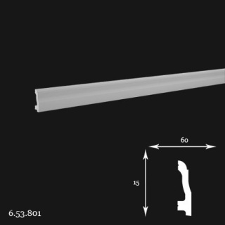 Listwa przypodłogowa 6.53.801 6x1,5x200cm Europlast