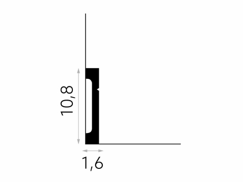 Listwa przypodłogowa MD356E 10,8x1,6x240cm Mardom