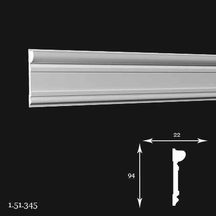 Listwa ścienna 1.51.345 9,4x2,2x200cm Europlast